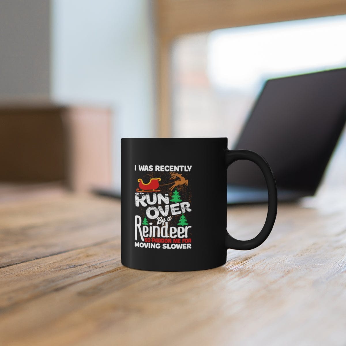 Grandma Got Run Over By A Reindeer (The Day After) 11oz Black Mug