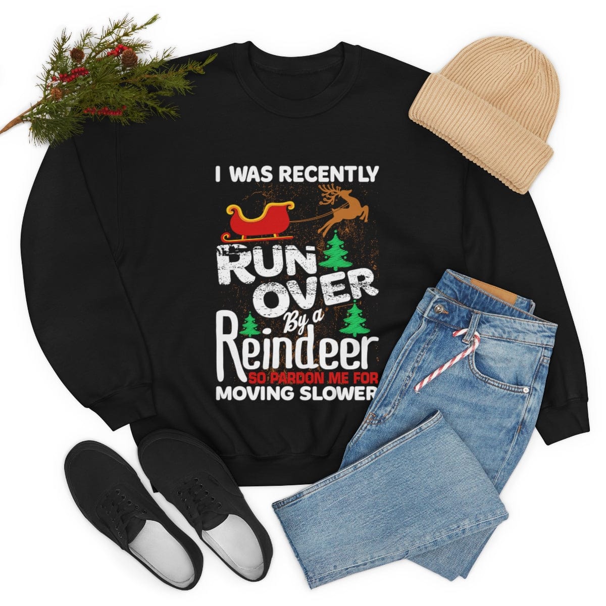 Grandma Got Run Over By A Reindeer (The Day After) Sweatshirt